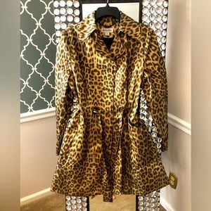 Leopard Print Raincoat, Size 12